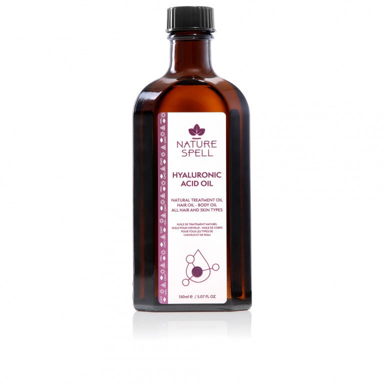 Nature Spell زيت حمض الهيالورونيك زيت علاج طبيعي للشعر والجسم لجميع أنواع الشعر والبشرة 150 مل