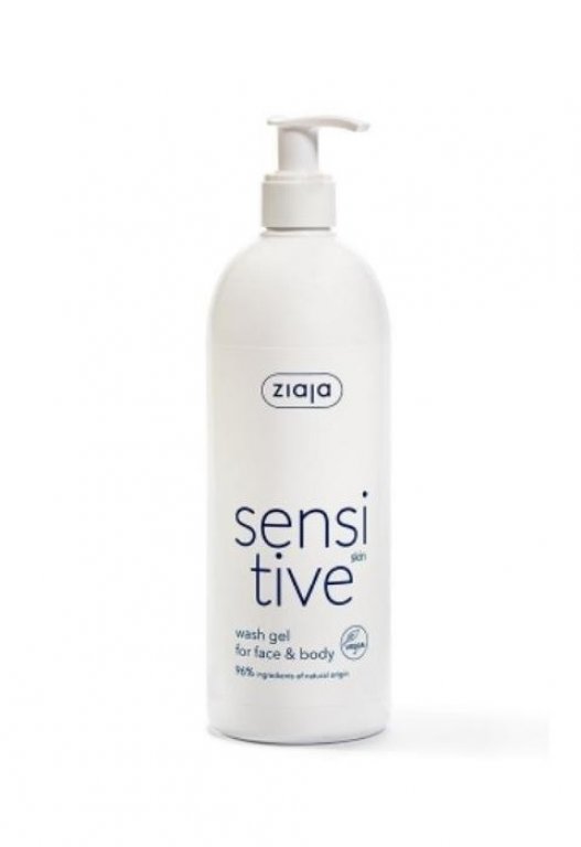 Ziaja جل غسول للجسم والوجه للبشرة الحساسة 400 مل
