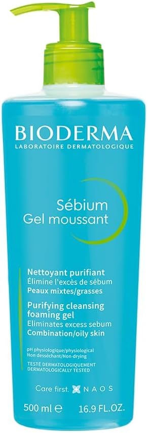 Bioderma Sebium Purifying Cleansing Foaming Gel - Combination to Oily Skin, 500ml