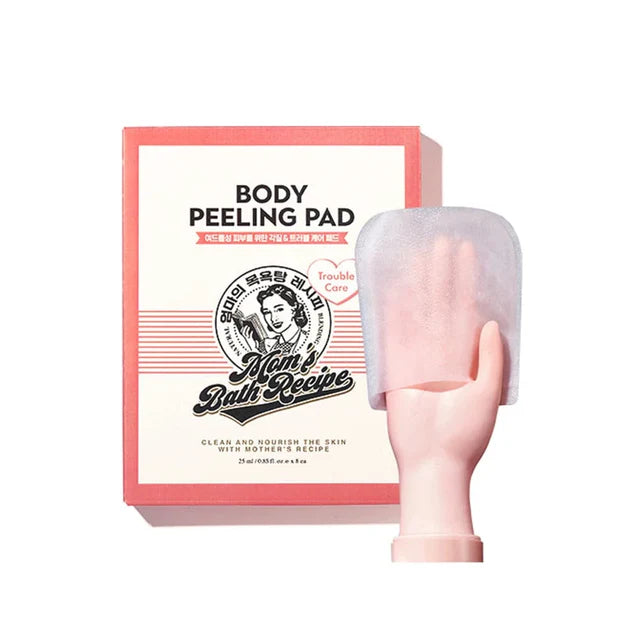 ليفة تقشير الجسم الكورية Mom's Bath Recipe Body Peeling Pad (RED)