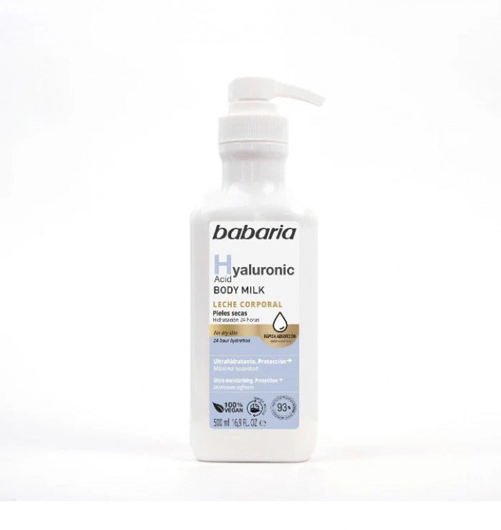 Babaria مرطب الجسم بحمض الهيالورونيك 500 مل