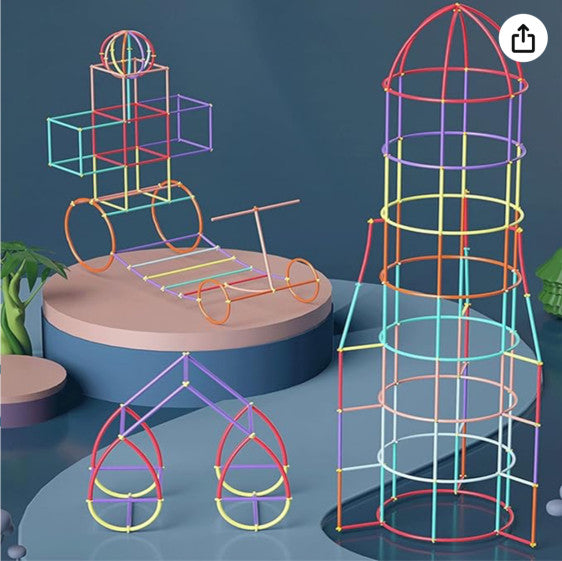 قش بناء 1000 قطعة - Building Straws 1000 pcs