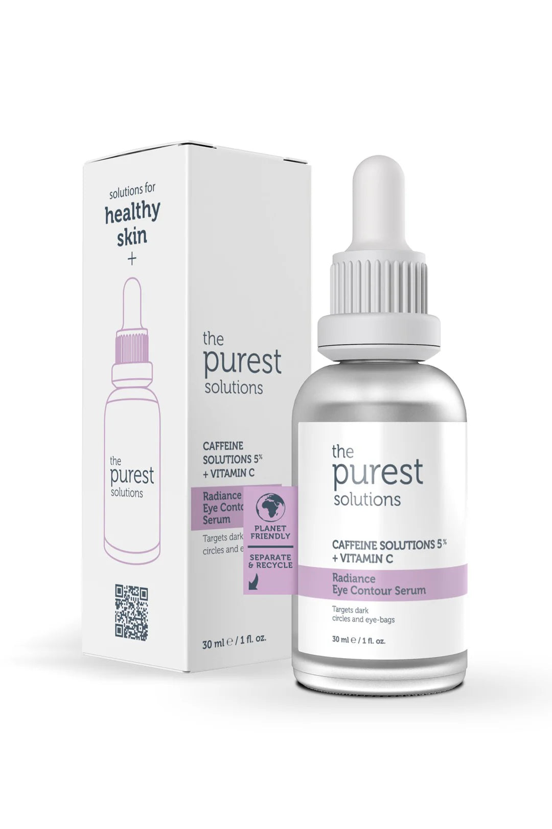 The Purest Solutions Radiance Eye Contour Caffeine Serum 30 Ml سيروم راديانس لمحيط العين بالكافيين