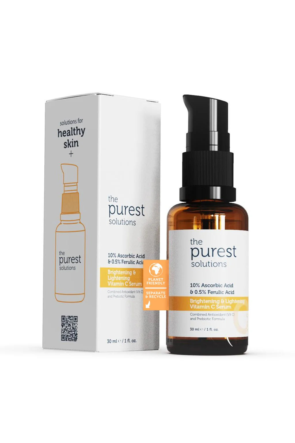 The Purest Solutions Brightening & Lightening Vitamin C Serum 30 Ml سيروم فيتامين سي للتفتيح