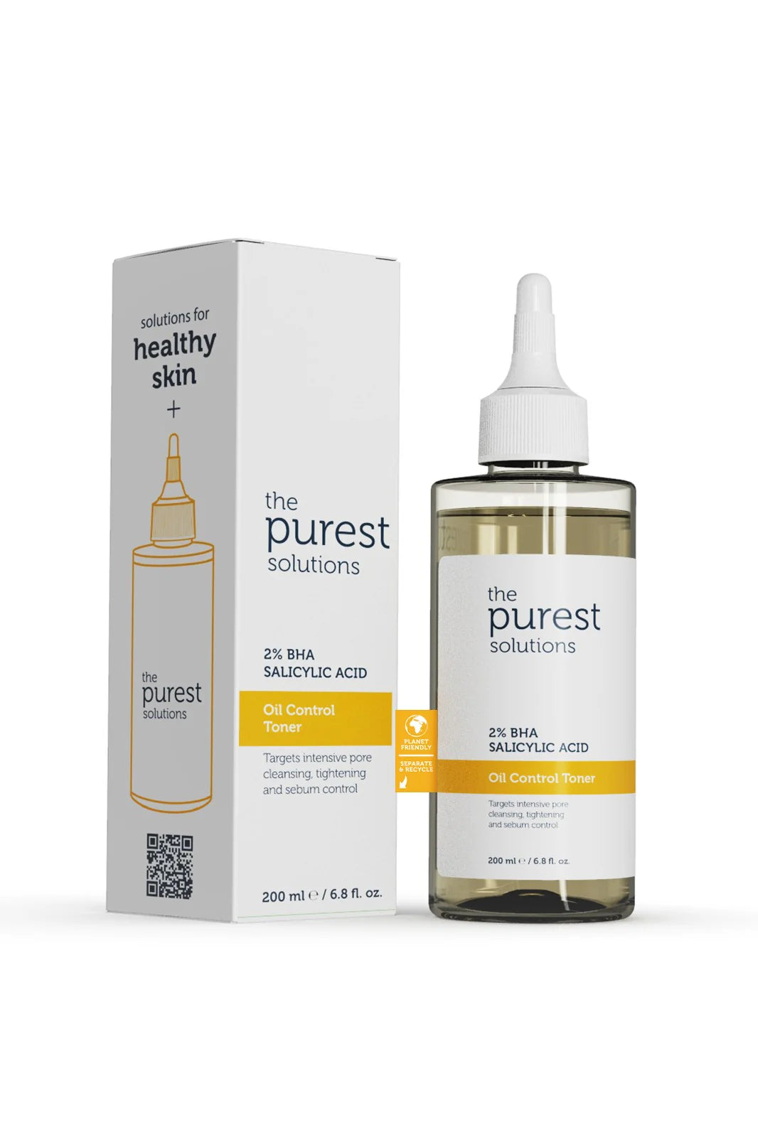 The Purest Solutions Salicylic Acid Oil Control Toner 200 Ml تونر للتحكم في زيت حمض الساليسيليك