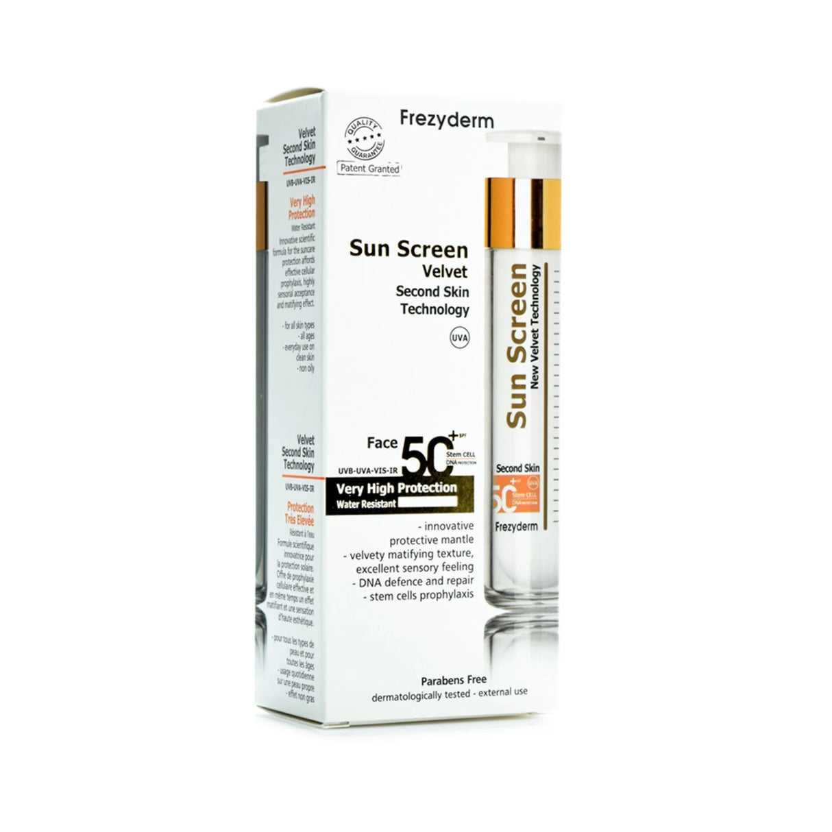 FREZYDERM VELVET SPF 50 واقي شمس بدون لون