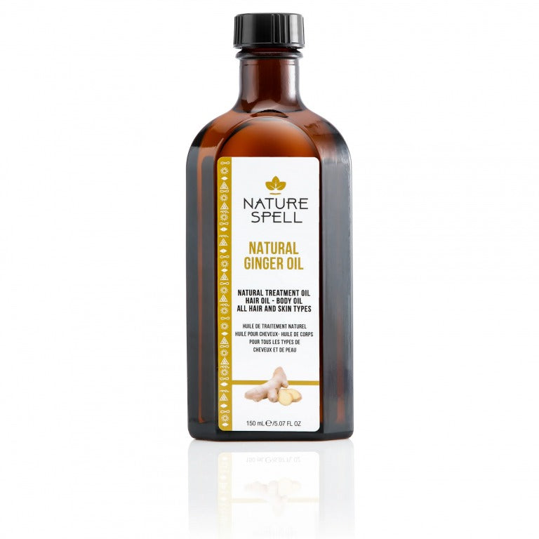 Nature Spell  زيت الزنجبيل الطبيعي زيت علاج طبيعي للشعر والجسم لجميع أنواع الشعر والبشرة 150 مل