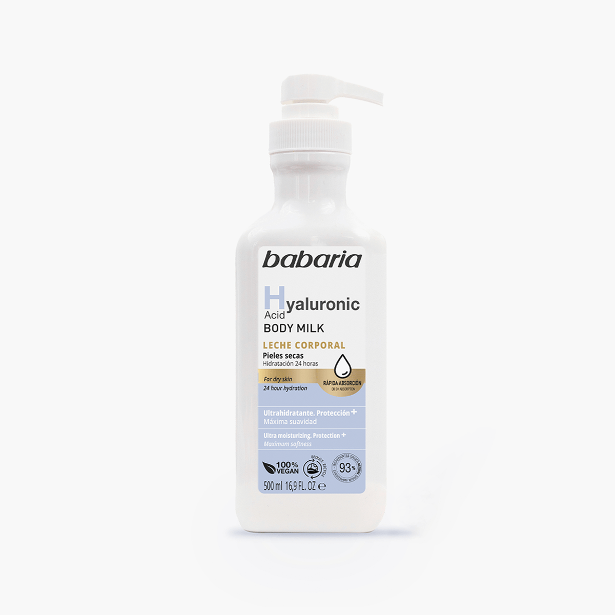 Babaria  مرطب الجسم بحمض الهيالورونيك 500 مل