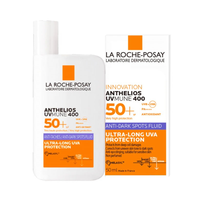La Roche Posay  أنثيليوس يو في مون 400 سائل مضاد للبقع الداكنة بعامل حماية من الشمس 50+