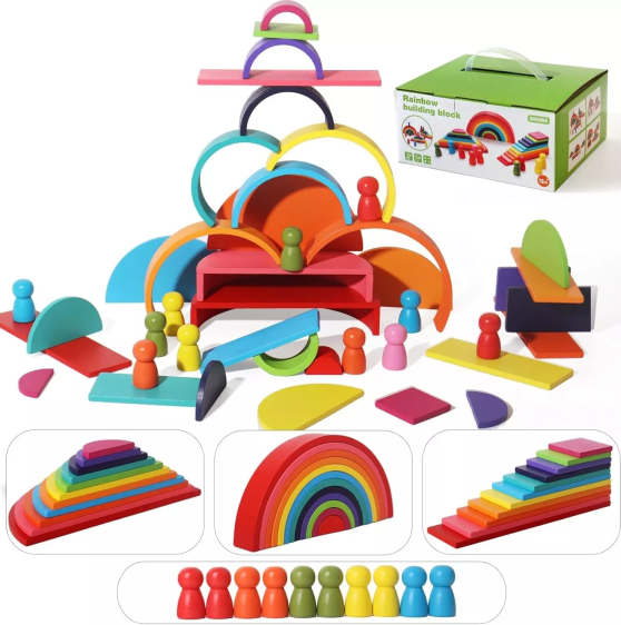 Rainbow building block